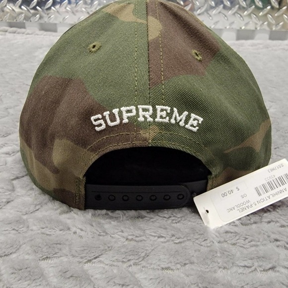 Supreme Annihilation 5-Panel Woodland Camoflauge Hat‎ Cap 17 SS Box Logo New - Picture 4 of 7